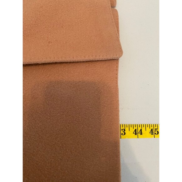 Egon Von Furstenberg Double-Breasted Overcoat Tan Wool Cashmere Size 42 R - Picture 10 of 15